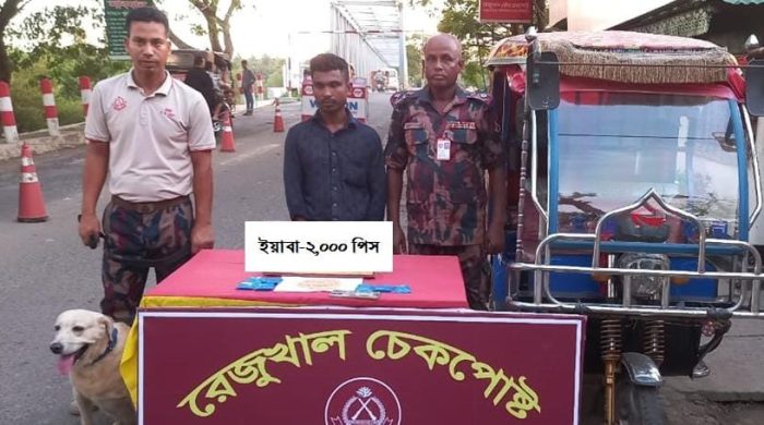সোনারপাড়া রেজুখাল চেকপোস্টে ২ হাজার ইয়াবাসহ যুবক আটক